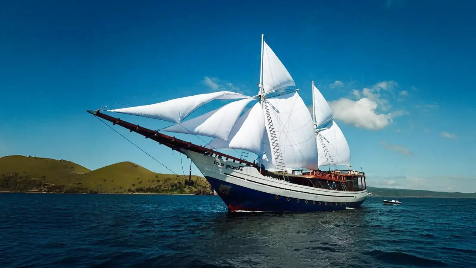 Sailing tour near Raja Ampat at sunset