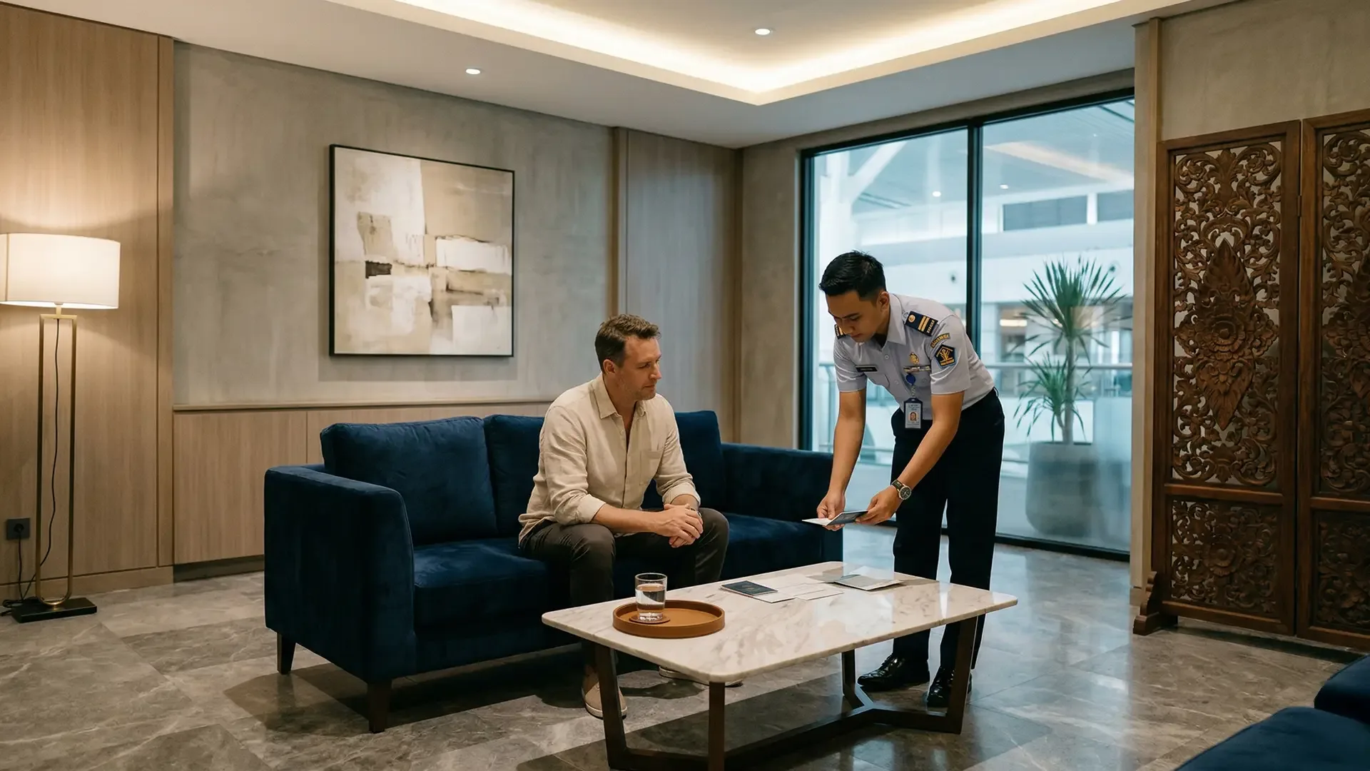 Private VIP airport lounge experience